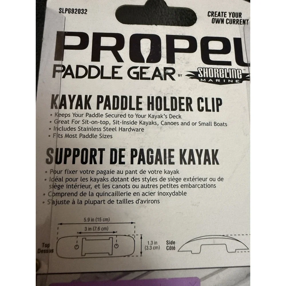(2) SHORELINE MARINE KAYAK PADDLE HOLDER CLIP ( NEW ) SLPG92032